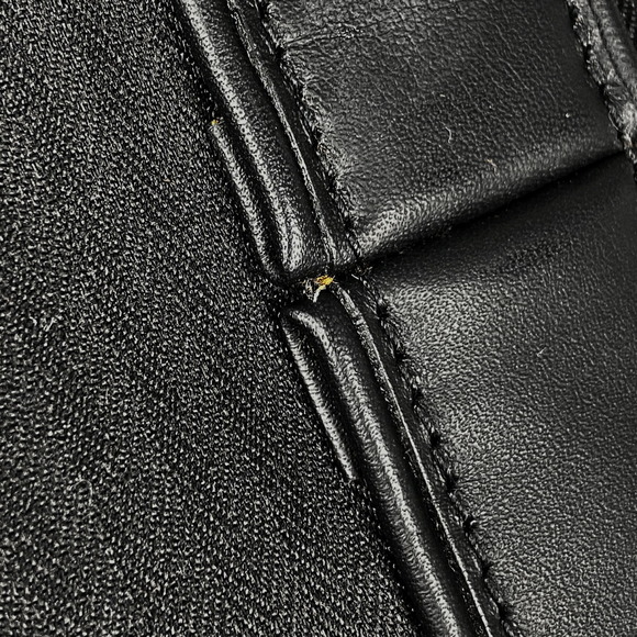 Hermes Acapulco PM Tote Bag H Logo Handbag Toile Chevron Black - Picture 4 of 7